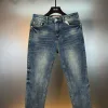 Luxus-Jeans von Dior im bestickten Blue Denim-Stil