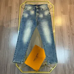 Hochwertige Louis Vuitton Jeans Blue Denim Washed Kollektion