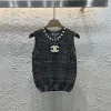 Bestseller Chanel Weste Grau Strick Stickerei Stil