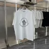 Premium Moncler Kurzarm Schwarz Baumwolle Print Luxus