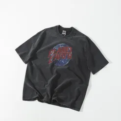 Premium Earth Kurzarm Weiß Baumwolle Retro Style