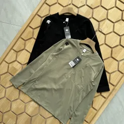 Luxus-Descente-Kollektion mit langen Ärmeln, atmungsaktiv, Polyester, Schwarz