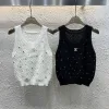 Hochwertige Chanel-Weste im weißen Strickstil