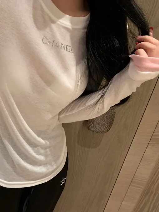 Premium Qualität Chanel Base Shirt Schwarz Luxus