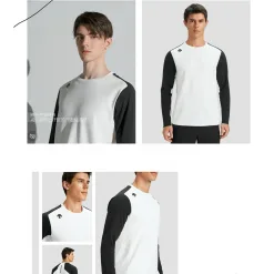 Bestseller Descente Langarm Weiß Fleece Patchwork Stil