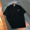 Premium Celine Kurzarm-Logo-Kollektion aus schwarzer Baumwolle