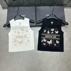 Luxus-Dior-Weste, weiß, bestickt, Kollektion