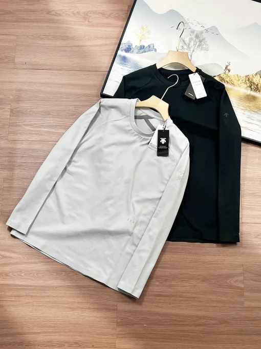 Premium Descente Langarm Schwarz Casual Luxury