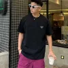 Bestseller Prada Kurzarm Schwarz Baumwolle Classic Kollektion