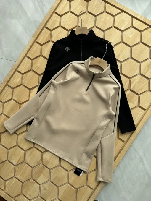 Luxus Descente Langarm Schwarz Strick Classic Collection