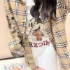 Bestseller Burberry Kurzarm Plaid Luxus