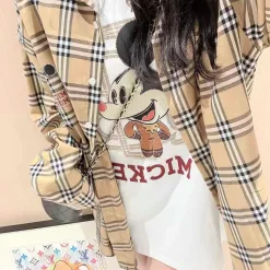 Bestseller Burberry Kurzarm Plaid Luxus
