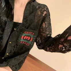Luxus Gucci Hemd Rot Stil