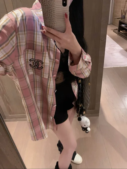 Luxus Chanel Hemd Pink Vintage Style