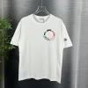 Luxus Moncler Kurzarm Schwarz Baumwolle Print Style