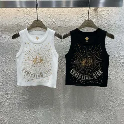 Luxuriöse Dior Weste im weißen bestickten Stil