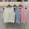 Luxus-Weste von Celine im weißen Jacquard-Strickstil