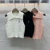 Luxus-Weste von Ralph Lauren, weißer Strick, bestickt