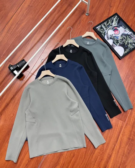 Premium Qualität Lululemon Sweatshirts Schwarz Polyester Vintage Luxus