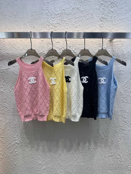 Premium Chanel Weste im bestickten Stil in Pink