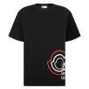 Premium Moncler Kurzarm Schwarz Baumwolle Print Kollektion