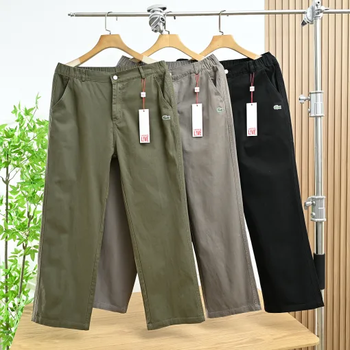 Premium Lacoste Hose Grün Klassischer Stil