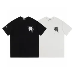Moncler Kurzärmeliges Baumwoll-Print-Modell in Premiumqualität in Schwarz