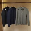 Premium Descente Langarm-Fleece, Marineblau, atmungsaktiv, luxuriös