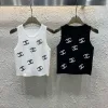 Bestseller Chanel Weste Weiß Strick Bestickte Kollektion