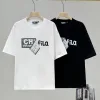 Premium Fila Kurzarm-Freizeitkollektion aus schwarzer Baumwolle