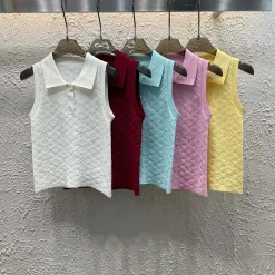 Premium Qualität Louis Vuitton Weste Weiß Strick Monogramm Luxus