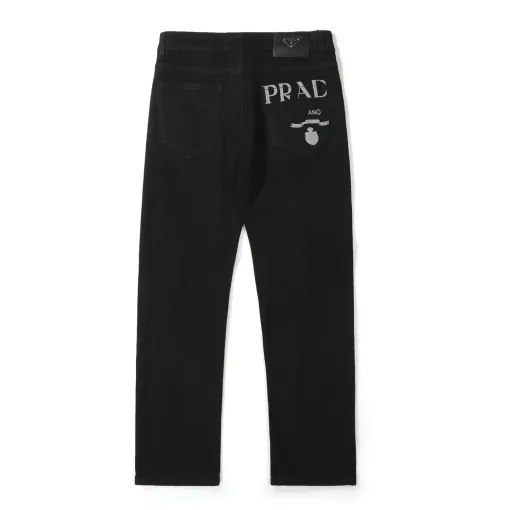 Hochwertige Prada Jeans in Schwarz, elegante Kollektion