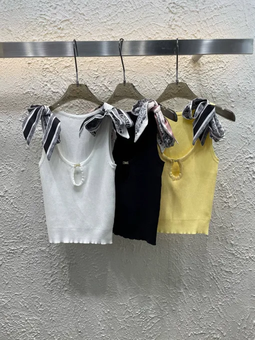 Bestseller Dior Weste Weiß Strickkollektion
