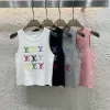 Luxus-Weste von Louis Vuitton im weißen Strick-Stil mit Stickerei