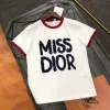 Premium Dior Kurzarm Rot Baumwolle Luxus