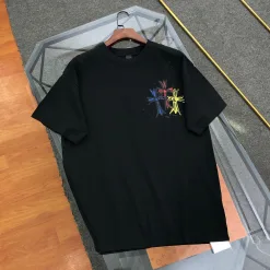 Premium Chrome Hearts Kurzarm-Kollektion mit schwarzem Druck