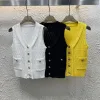 Chanel Weste in Premiumqualität, weißer Strick, Luxus