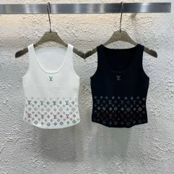 Hochwertige Louis Vuitton Weste im weißen Strickstil