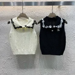 Bestseller Chanel Weste Schwarz Strickstil