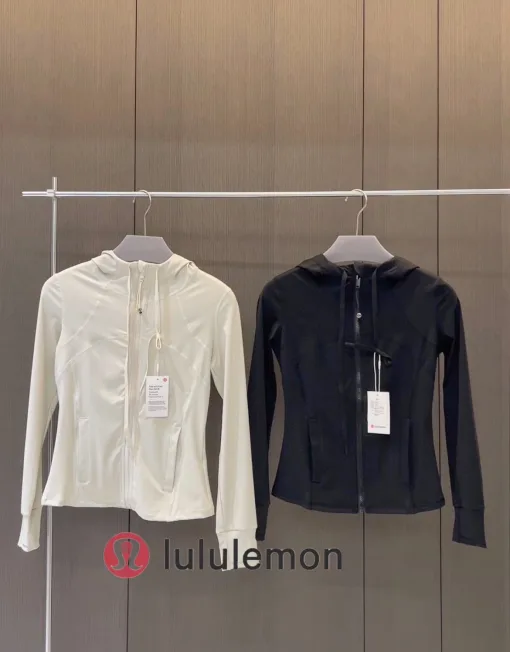 Hochwertige Lululemon-Mäntel in schwarzer Spandex-Kollektion