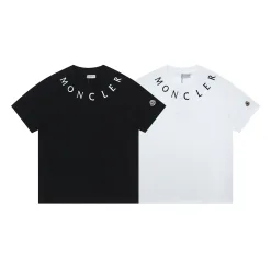 Moncler Kurzärmeliges Baumwoll-Print-Modell in Premiumqualität in Schwarz
