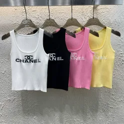 Hochwertige Chanel Weste Weiß Strick Jacquard Kollektion
