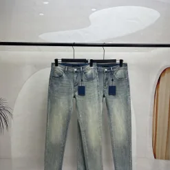 Premium Louis Vuitton Jeans Leder gewaschen Luxus