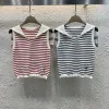 Luxus-Dior-Weste, Marineblau, Strick, bestickte Kollektion