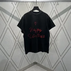Bestseller Balenciaga Kurzarm Rot Baumwolle Klassischer Stil