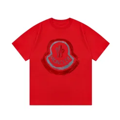 Bestseller Moncler Kurzarm Schwarz Baumwolle Print Luxus