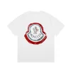 Luxus Moncler Kurzarm Schwarz Baumwolle Print Style