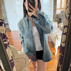 Premium Yves Saint Laurent Hemd Blue Denim Washed Style
