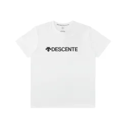 Bestseller Descente Kurzarm Schwarz Polyester Logo Luxus