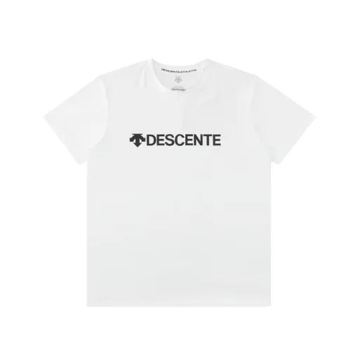 Bestseller Descente Kurzarm Schwarz Polyester Logo Luxus